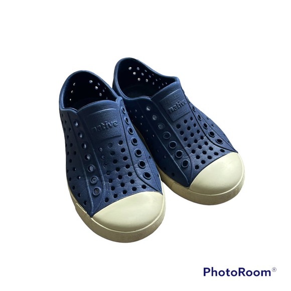 Native Shoes Other - Native Jefferson kids slip-on shoes - regatta blue shell white - size C8